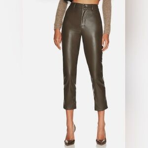 BCBGeneration Olive Faux Leather Pants (S)